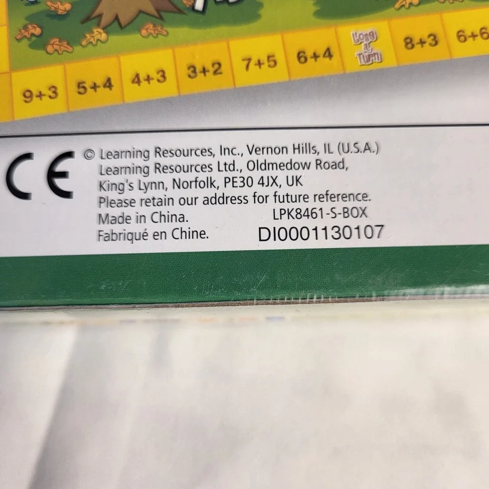 New Sealed Learning Resources Turkey Trot Counting Game Ages 5 and Up